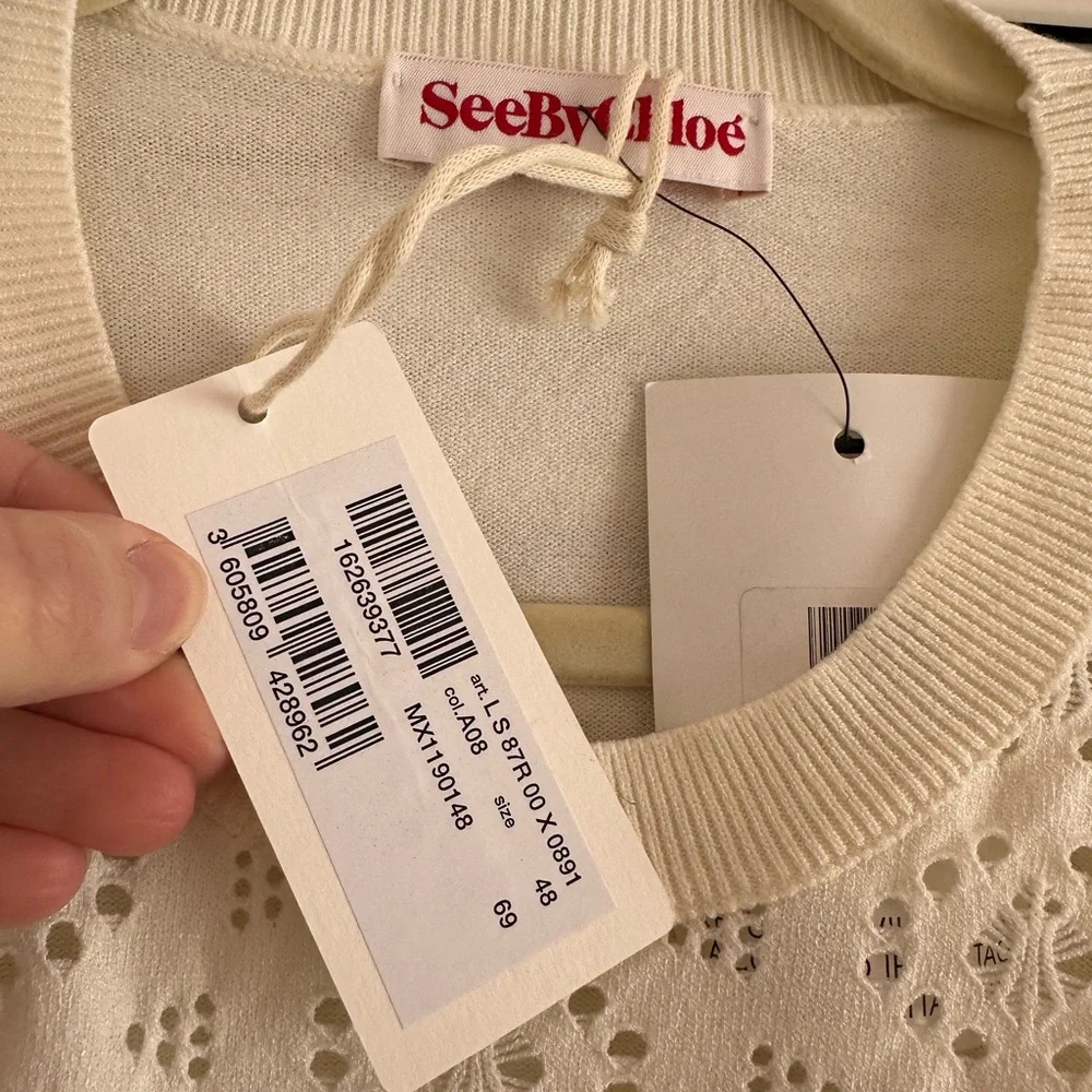 See by Chloé Cream Eyelet Dress - Picture 3 of 5